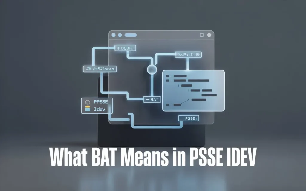 What BAT Means in PSSE IDEV