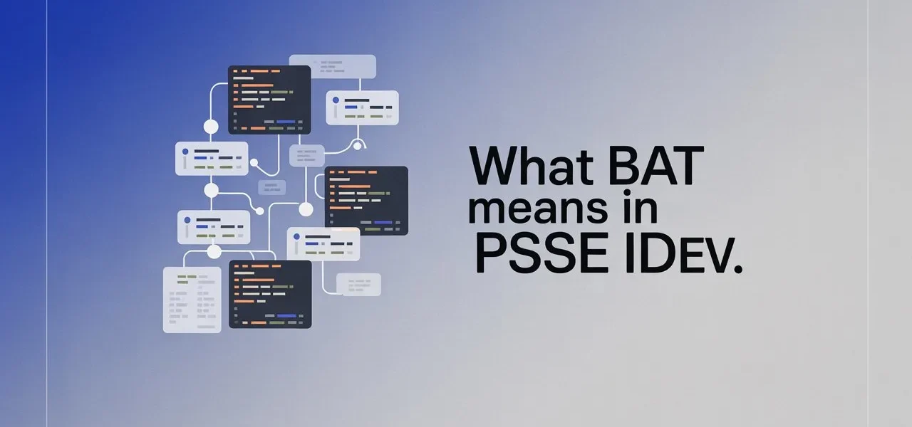 What is a BAT File in PSSE IDEV