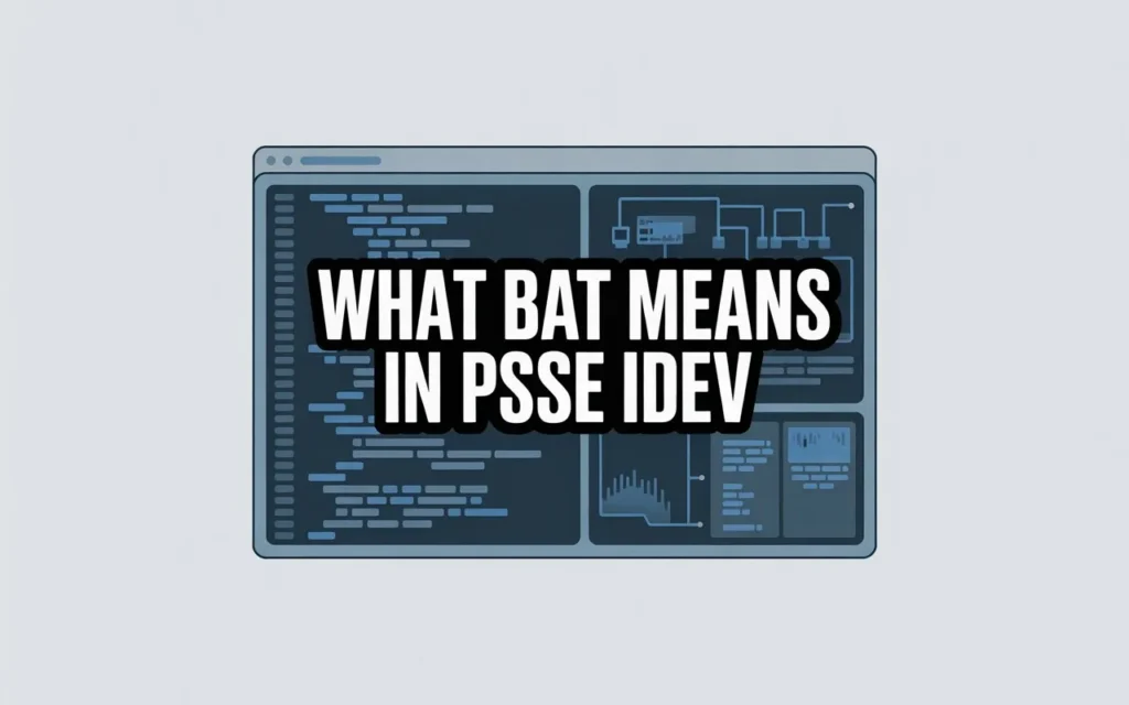 What is a BAT File in PSSE IDEV
