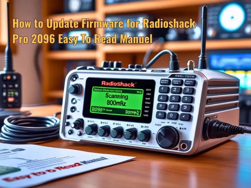 How to Update Firmware for Radioshack Pro 2096 Easy To Read Manuel