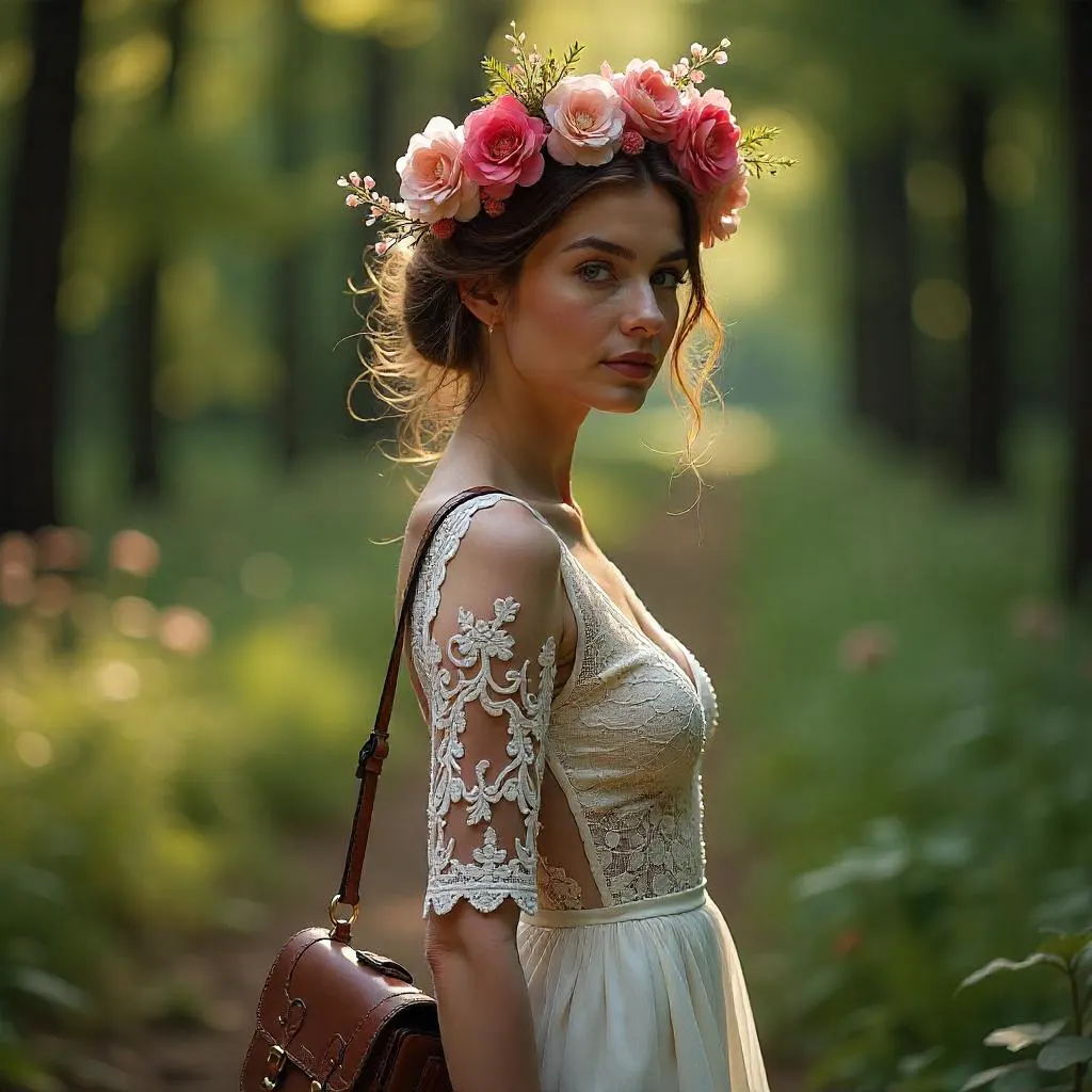 Photoshoot Glam Mori Kei Fashion 