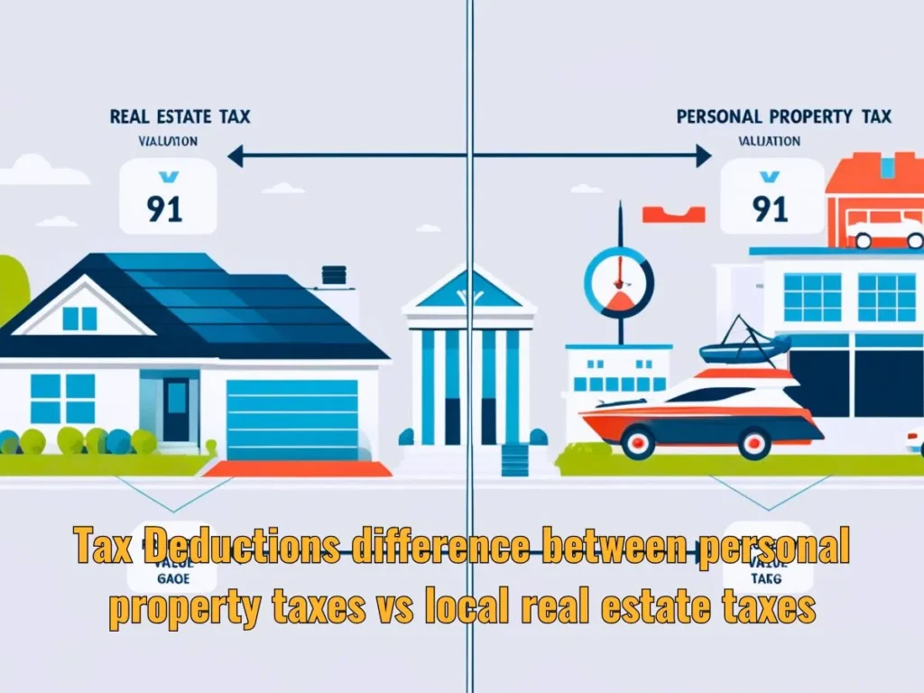 Tax Deductions difference between personal property taxes vs local real estate taxes