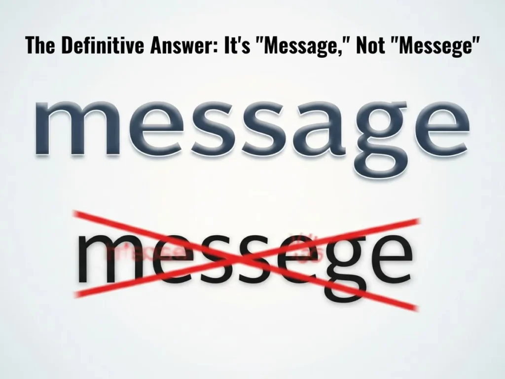 The Definitive Answer: Messege or Message