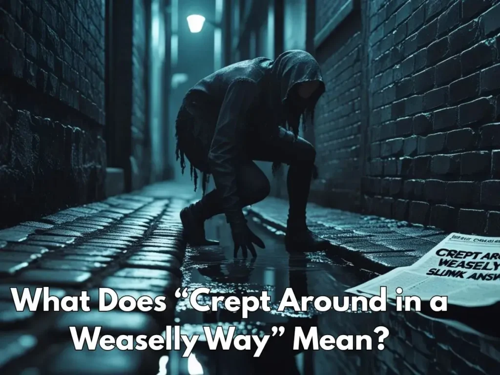 What Does “Crept Around in a Weaselly Way” Mean?