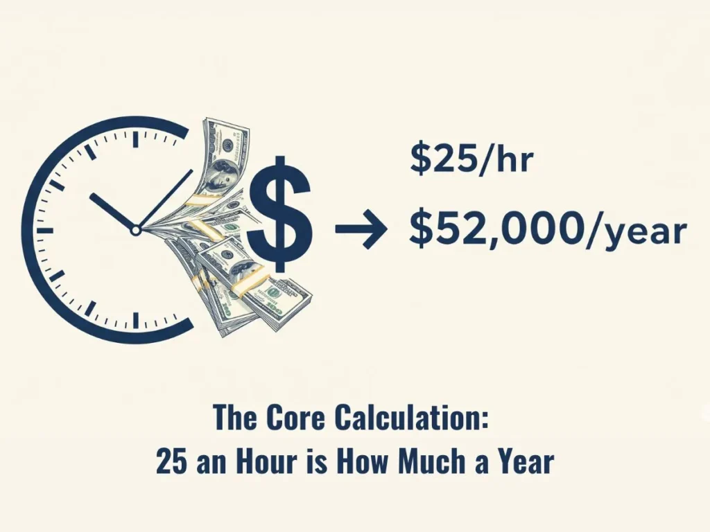 The Core Calculation: 25 an Hour is How Much a Year