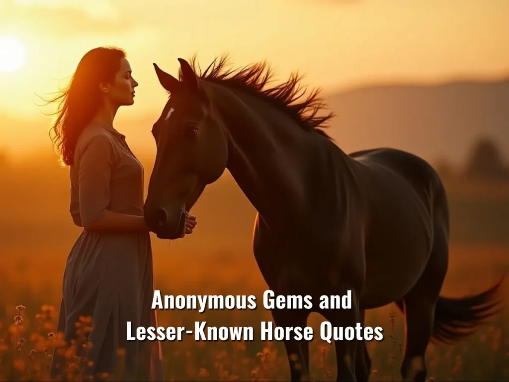 Anonymous Gems and Lesser-Known Horse Quotes